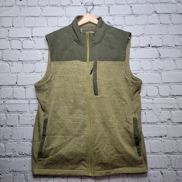 Lake & Trail Two Tone Green Full Zip Vest Size L - Picture 1 of 11